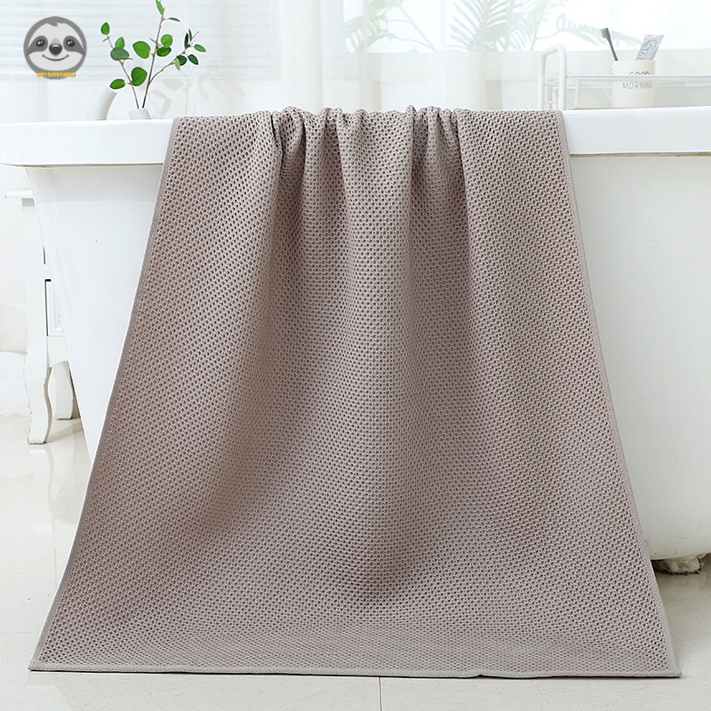 Khăn Tắm / Khăn Mặt Bằng Cotton Màu Trơn Phong Cách Muji Nhật Bản Đơn Giản Thấm Hút Tốt