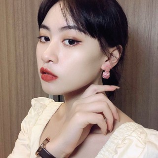 Pink block Khuyên Tai Đính Đá Phong Cách Hàn Quốc 2023 Thời Trang Cho Nữ