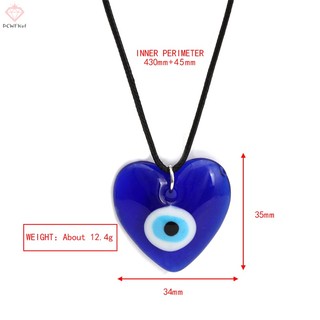 [PCWKKef] Vòng Cổ Mặt Dây Chuyền Quỷ Dành Cho Nữ Trái Tim Ngôi Sao Tròn Kính Xanh Ten Xương Đòn Dây Chuyền Phụ Kiện Trang Sức Cổ Điển Mới
