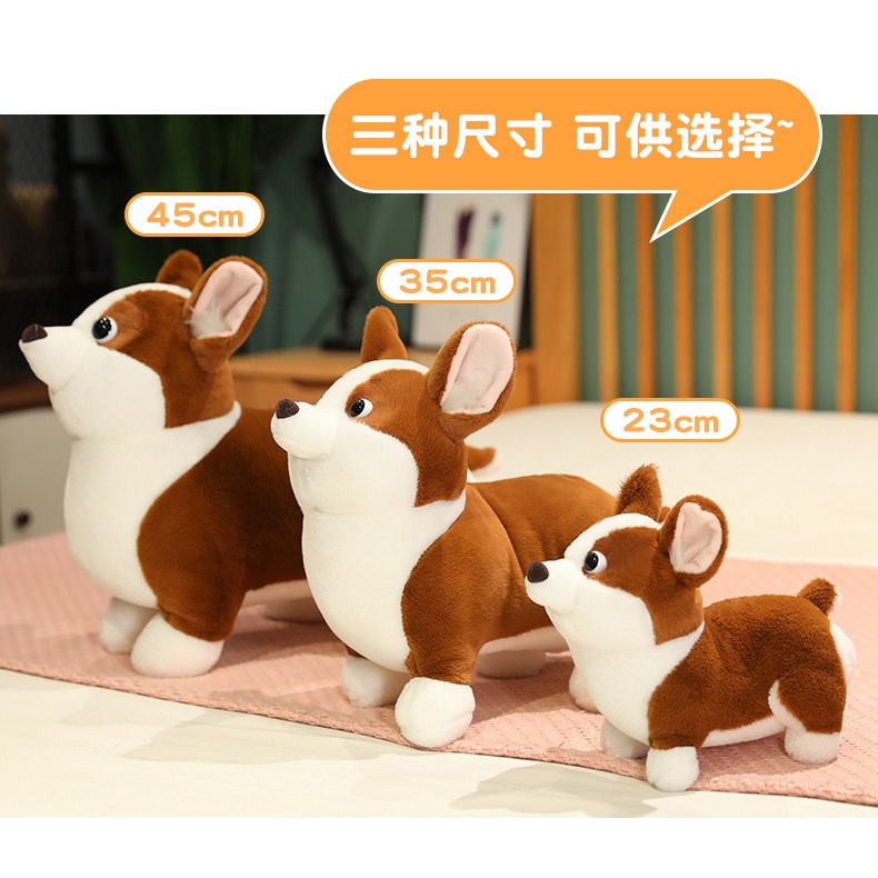 Rytanda Kawai Ikoki Dog Plush Doll Dễ thương Chất béo Corgi Filler Toy Soft Dog Plush Baby Toy Quà tặng sinh nhật cho trẻ em Chó corgi Nhồi Bông Dễ Thương