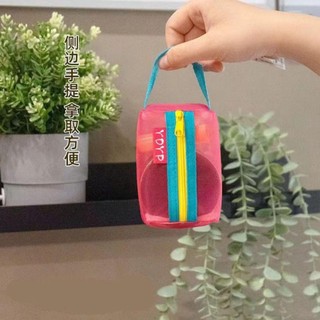 [Giao hàng từ Việt Nam] Túi dây kéo NOOKSTORY, ví đựng tiền xu, lưới thẻ tín dụng/ID, túi mỹ phẩm trong suốt di động, đựng son môi