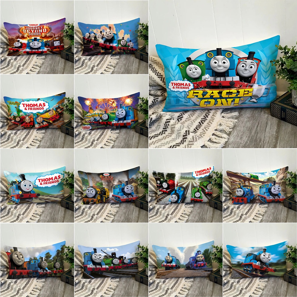 Vỏ Gối Polyester Một Mặt Hình Chữ Nhật In Hình Thomas and His Friends Trang Trí Nhà Cửa (Không Kèm Lõi)