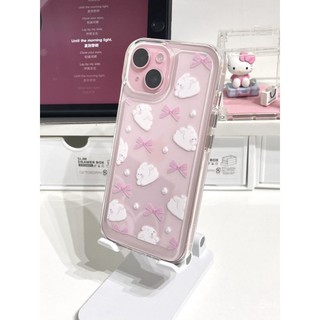 Ốp Điện Thoại Mềm Trong Suốt Chống Sốc In Hình Thỏ Cho iPhone 15PRO 11 / 12PRO xsmax 14 8p RVSM