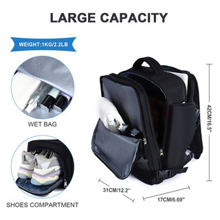 Ba Lô Du Lịch Sức Chứa Lớn Chống Thấm Nước Có Cổng Sạc USB Cho Nữ