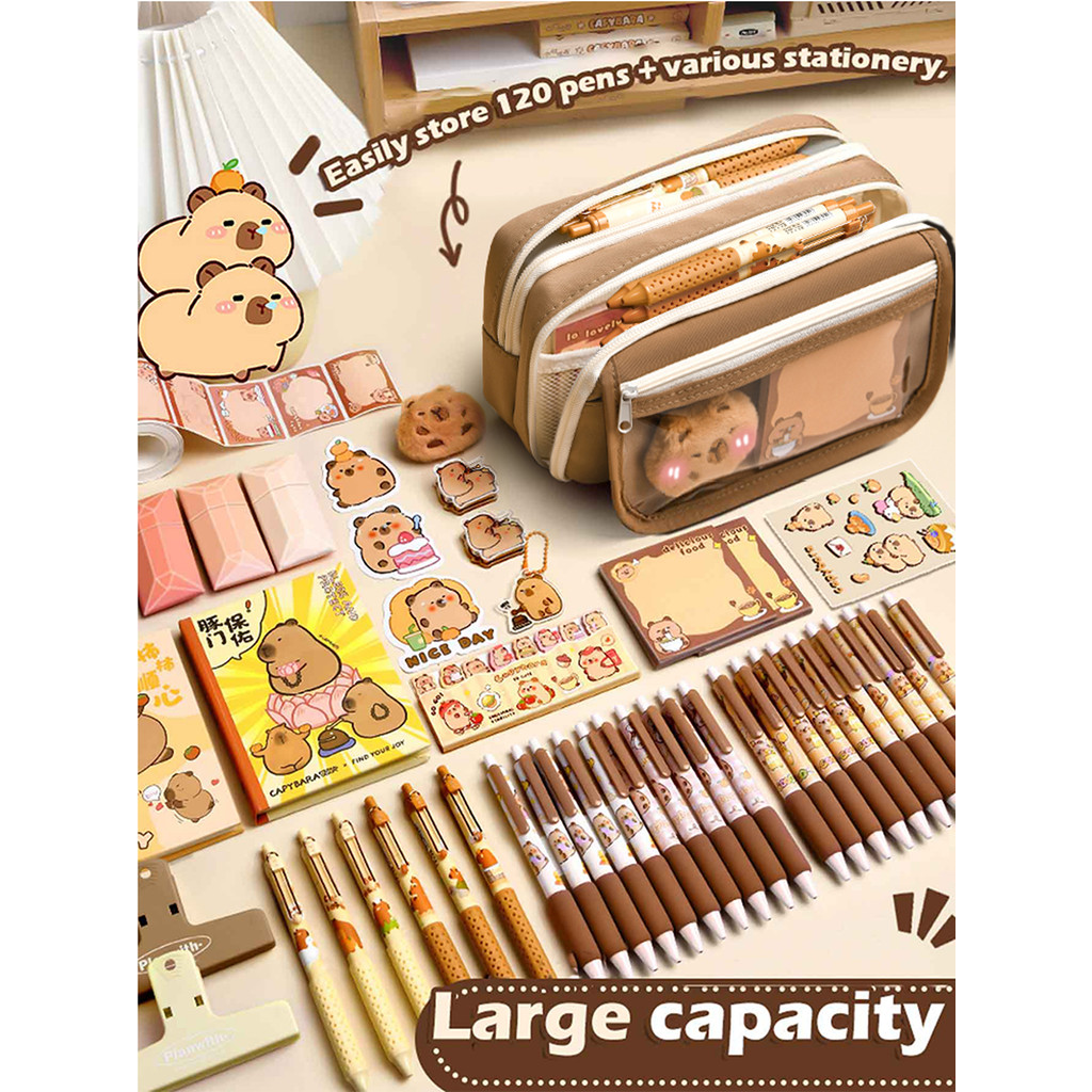 Kawaii Hộp Đựng Bút Chì Túi Lật Hộp Đơn Giản Trở Lại Trường Học Cho Studnets Đồ Dùng Văn Phòng Phẩm