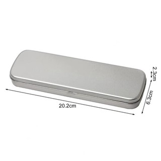 METALWRK 1 Cái Hộp Bút Kim Loại, Hộp Thiếc Hình Chữ Nhật Rộng Rãi, Bút Máy Đa Năng Sinh Viên Văn Phòng Phẩm