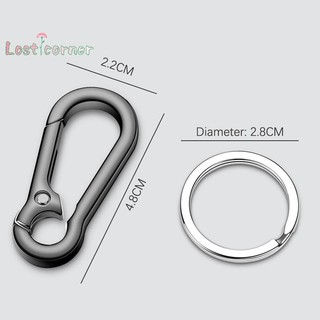 Lostcorner Nam Thép Không Gỉ Bầu Khóa Leo Móc Khóa Thắt Lưng Kẹp Chống Mất Khóa Móc Khóa Trang Trí Xe Mới