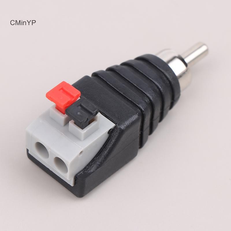 Cyinyp 2 Chiếc Loa Cáp Âm Thanh Nam Jack Cáp Bấm Nhanh Cắm Kết Nối Loa Adapter Kết Nối Cáp Đa Năng Vinh Quang