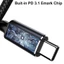 Cáp CAST 180CM USB Type C sang DC, Dây chuyển đổi Laptop 20V 7A PD 140W, Chip Emark chuyên nghiệp 5.5X2.5mm Nhiều mẫu Dây cấp nguồn cho / Dell / Asus Văn phòng tại nhà