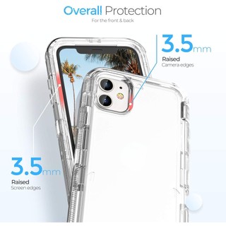 Ốp Điện Thoại Full Cover Dày Trong Suốt 360 Cho IPhone 17 16 15 14 13 12 11 Pro Max PROMAX Bảo Vệ Chống Sốc Hạng Nặng Chắc Chắn Chống Va Đập Shockproof Ngoài Trời