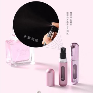 MEOWU Chai Chiết Nước Hoa Mini 5ml Bằng Nhôm Dạng Ống Trực Tiếp Dưới Đáy và Vòi Xịt Phun Sương