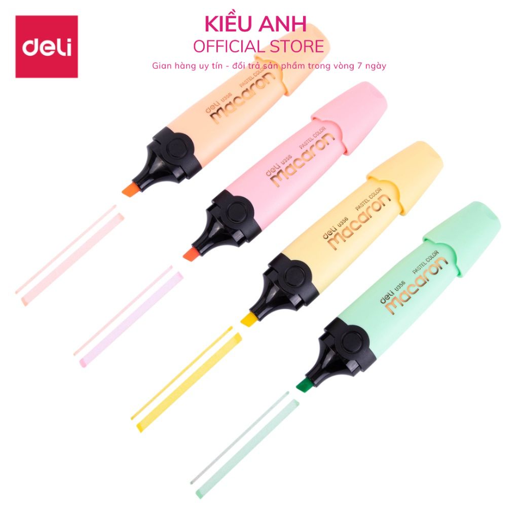 Bút highlight đánh dấu nhớ dòng pastel Deli - cute-VPP Kiều Anh ...