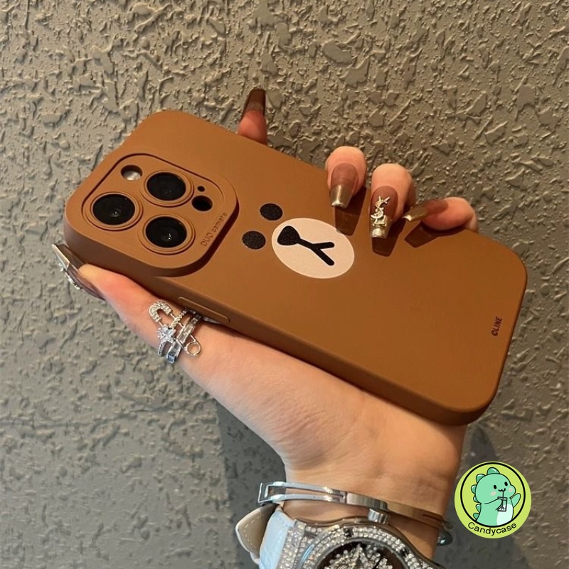 Ốp Điện Thoại tpu Mềm In Hình Gấu Nâu Cho iphone 15 14 13 12 11 pro max plus xr xs max x 8 7 6 6s plus se 2022 2020