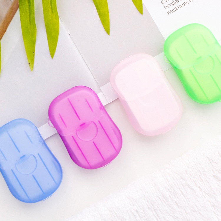 Hộp 20 miếng Xà phòng giấy mini du lịch tiện dụng