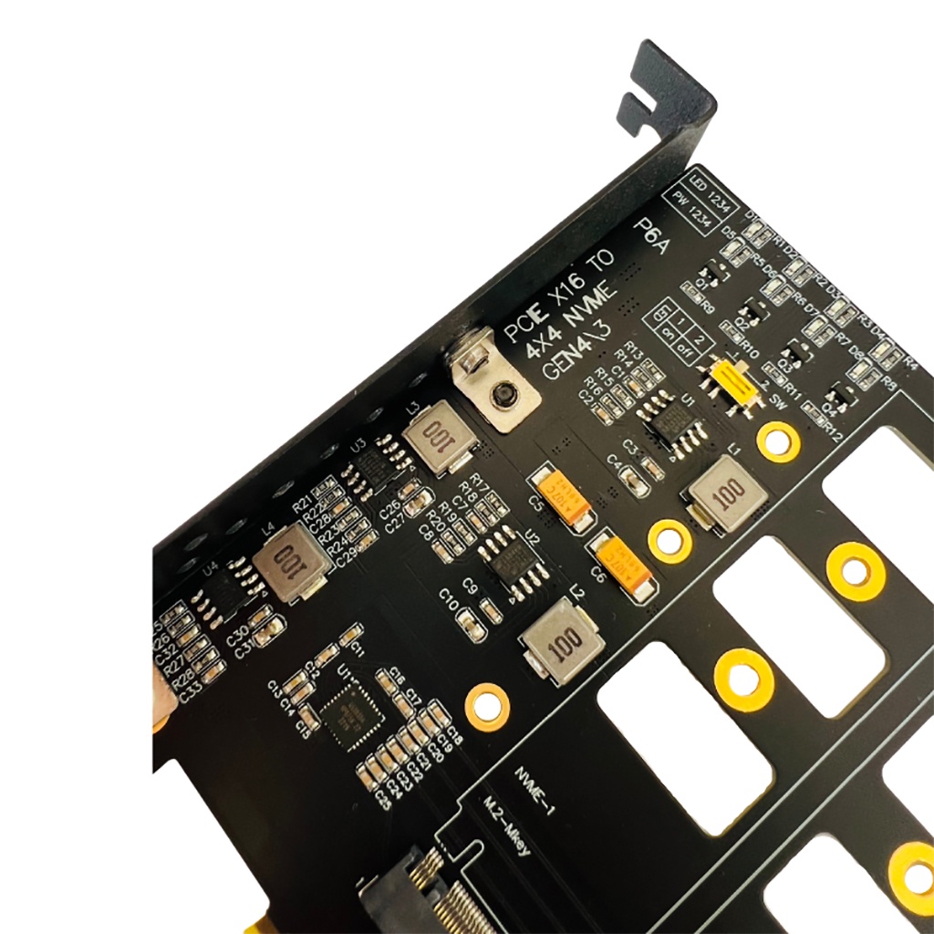Card Mở Rộng pcie 4.0 4 X 4 Sang m.2 4-bays Cho m.2 nvme 2242 2260 2280 ssd pci-e x16 4.0 Thẻ