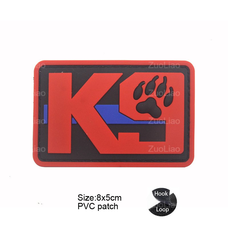 Velcro Miếng Dán Chiến Thuật Chó Series Dạ Quang K9 Chó Paw Họa Tiết Thêu Băng Tay Quần Áo Chó Túi Phụ Kiện Vải Miếng Dán