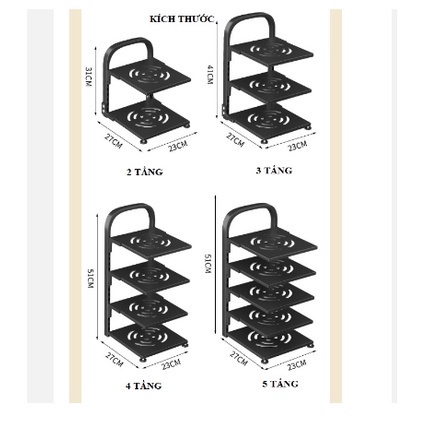 [MẪU MỚI] Kệ giá để chảo xoong nồi vật dụng nhà bếp 2,3,4 tầng điều chỉnh kích thước tiện lợi - GiaDungAnhThu