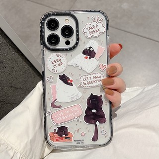Mocha Little Black Cat Ốp Điện Thoại Mềm Cho iPhone 17 Pro Max 17 Air 16 Plus 15 14 13 12 11 Pro Max Ốp Lưng Bảo Vệ Toàn Diện Vỏ Mềm Chống Sốc