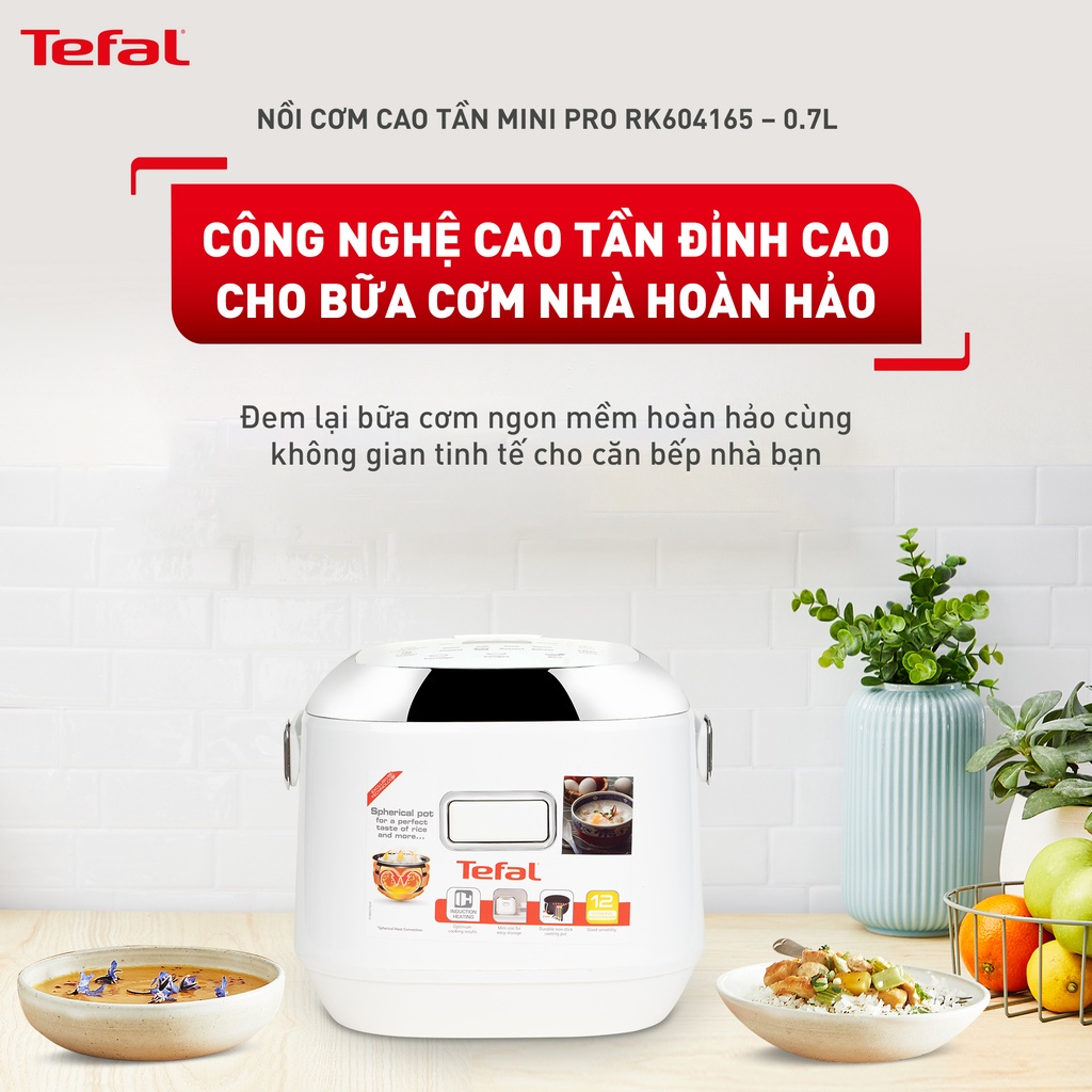 Nồi cơm điện tử cao tần mini RK604165 0.7 lít - Hàng chính hãng, bảo hành 24 tháng