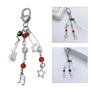 Mya Guitar Đính Hạt Móc Khóa Dây Đeo Điện Thoại Chất Liệu Hợp Kim Acrylic Cho Cặp Đôi
