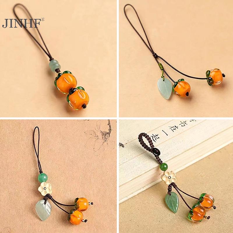 Jinhf Phụ Kiện Dây Đeo Điện Thoại / Chìa Khóa Phong Cách Trung Hoa Cổ Điển Dễ Thương