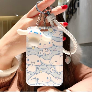 Siêu rẻ - Hộp đựng thẻ Cinnamoroll, thẻ bữa ăn sinh viên, thẻ ID sinh viên, hộp đựng thẻ tàu điện ngầm xe buýt, dây buộc phong cách Cinnamoroll dễ thương