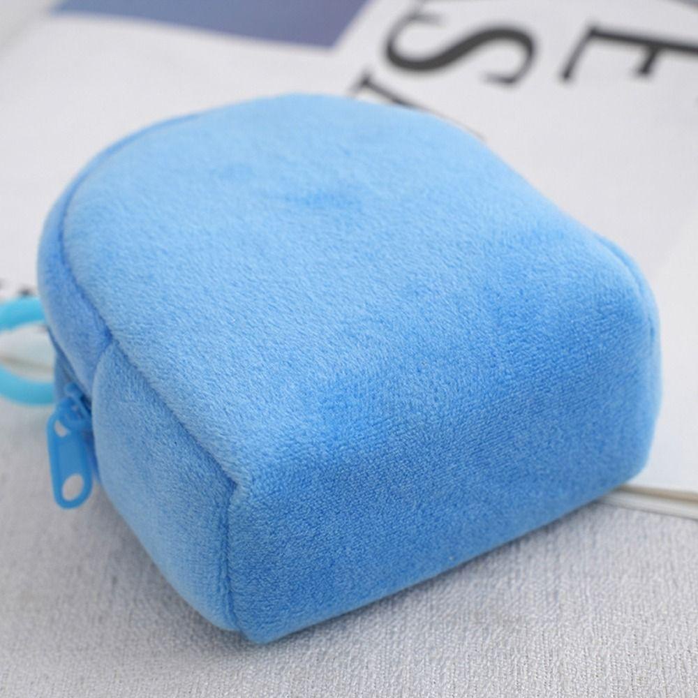 CPINCP 1 Cái Túi Đựng Tiền Xu, Móc Khóa Màu Nguyên Chất Schoolbag Ví Đựng Tiền Xu, Kawaii Sang Trọng Túi Thẻ ID Kẹo Ví Dễ Thương Cho Nữ