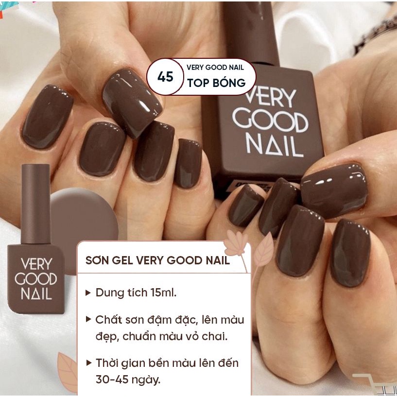 Bán lẻ 60 Màu Sơn Gel Very Good Nail Hàn Quốc chất siêu đẹp, bền màu, Sơn gel UV