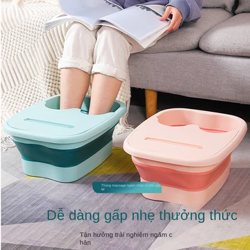 Thau ngâm chân chậu ngâm chân Xô ngâm chân gấp xô di động lưu trữ hộ gia đình bồn ngâm chân massage