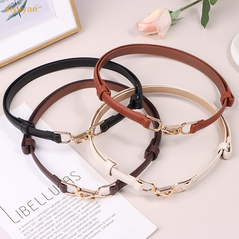 Thắt lưng da khóa kim loại thời trang dành cho nữ