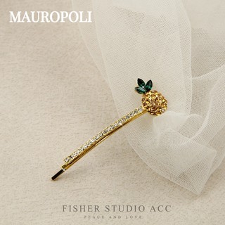 Mauropoli Kẹp Tóc Hình Trái Tim Đính Đá Dễ Thương Cho Nữ