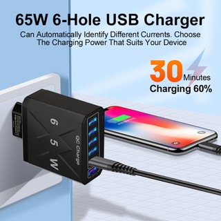 Củ Sạc Nhanh 3.1A 6 Trong 1 Cho Điện Thoại 15 1413 12 QC3.0