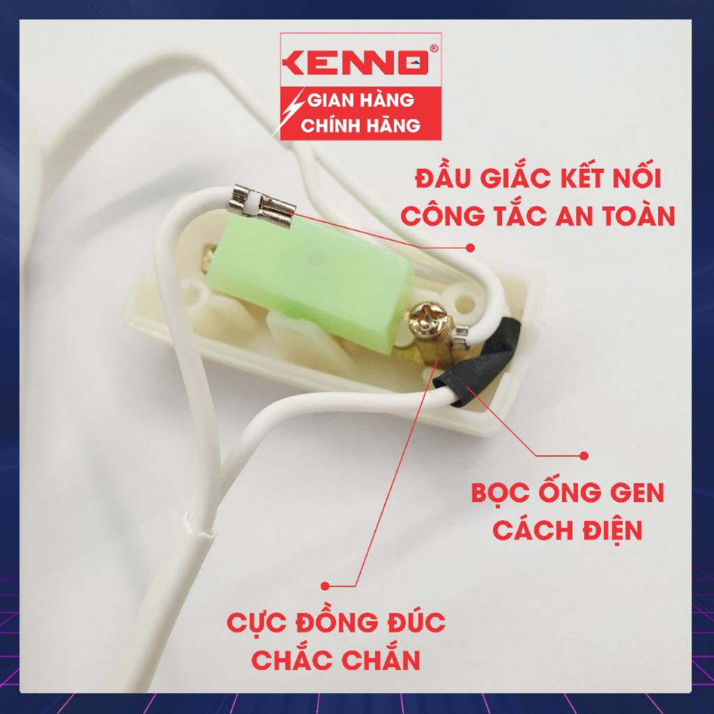 Bộ dây đuôi đèn liền công tắc Qled/Kenno DS sẵn phích cắm