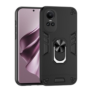 Ốp Điện Thoại Cứng Viền TPU Dẻo Mỏng Nhẹ Kèm Giá Đỡ Nhẫn Từ Tính Chống Sốc / Rơi Cho OPPO Reno 10 5G / 10 Pro 5G