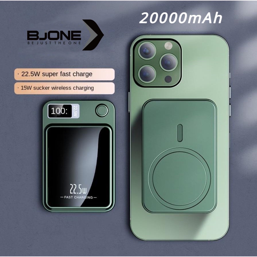 Bộ nguồn không dây BJONE Pin dự phòng 20000mAh Bộ sạc hút từ tính 15W ...