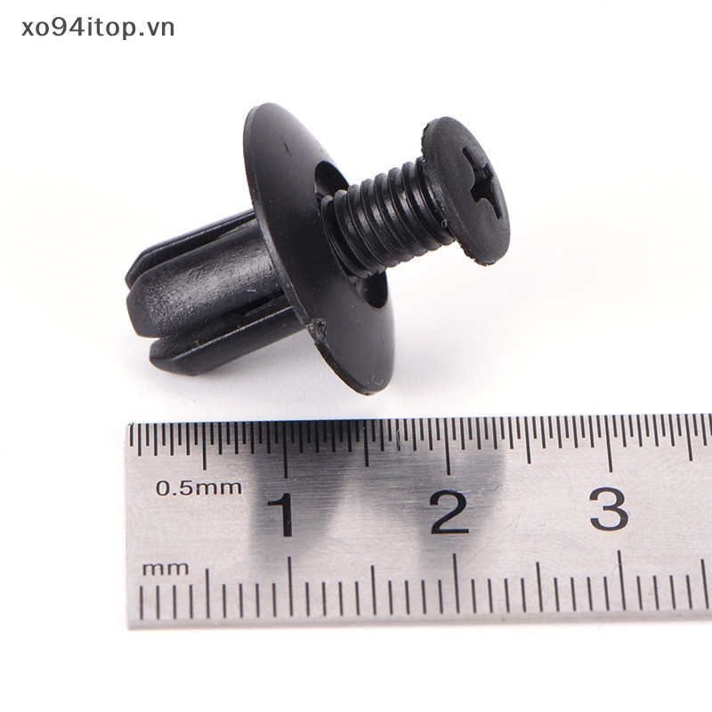50 đinh tán nhựa 8mm màu đen cho ô tô