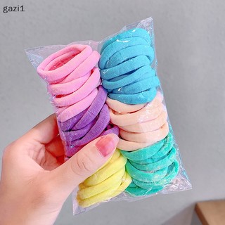 Set 1 / 50 Dây Cột Tóc Cao Su Co Giãn Màu Trắng Đen Cho Bé Gái