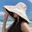 Mũ ngư dân EBINLANDS, Mũ che nắng và che nắng vành rộng UPF50 +, 2024 Mũ đi biển có thể điều chỉnh chống tia cực tím chống nắng