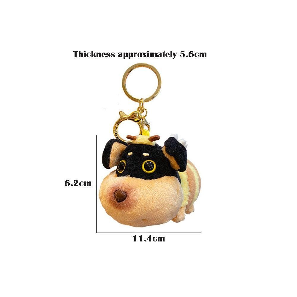 HOBBYIN Bee Puppy Túi Mặt Dây Chuyền, Di Động Mềm Mại Con Chó Con Sang Trọng Búp Bê, Chất Lượng Cao Độc Đáo Móc Khóa Cho Chó Mặt Dây Chuyền Túi Treo Trang Trí Phụ Kiện Động Vật