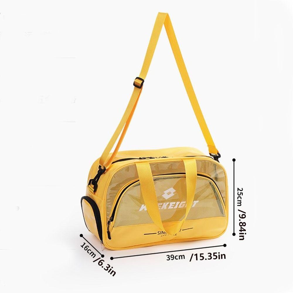 Túi đựng đồ bơi DELMER, Túi tập thể dục trong suốt nhẹ bằng nhựa PVC, Tách ướt thông thường Dung tích lớn Túi đựng giày đi biển Túi xách tay Túi hành lý