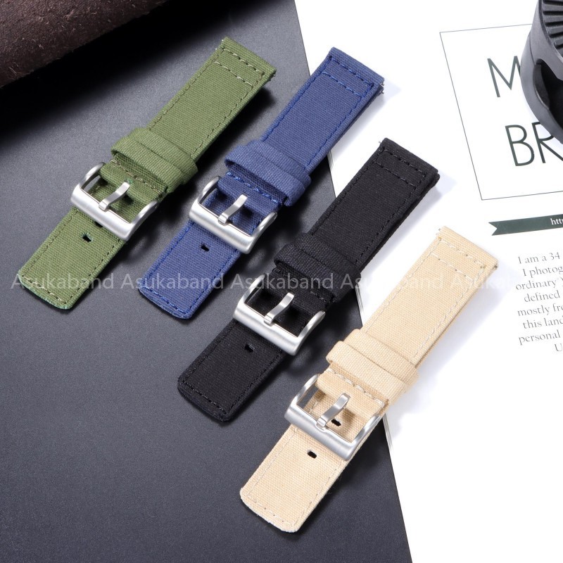 Dây đeo đồng hồ Nylon đơn giản 20mm 22mm Dây đeo đồng hồ vải Canvas cho SEIKO 5 Diver SKX009 SKX007 Vòng đeo tay lặn tập thể dục Dây đeo cổ tay nam nữ Dây đeo đồng hồ thể thao