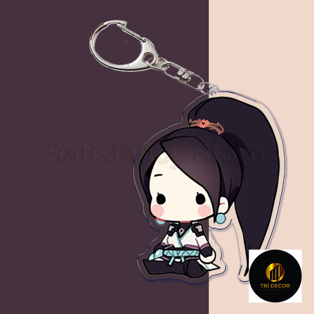 Móc khóa Anime Valorant , Móc Chìa Khóa Chaveiro Hoạt Hình Dễ Thương Trò Phụ kiện trang trí túi xách balo