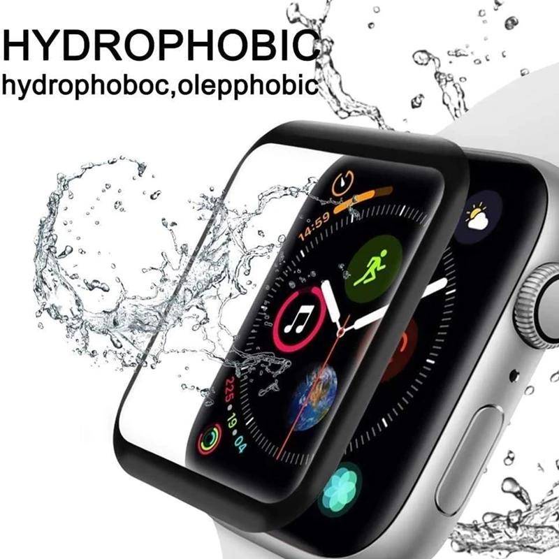 1-3 Chiếc HD Đen Edge Phim Cường Lực Bảo Vệ Màn Hình Cho Apple Watch Series 9 8 7 41mm 45mm Ultra 2