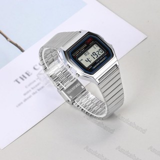 Dây đeo đồng hồ bằng thép không gỉ cổ điển cho Casio A158 A168 SGW400 F91W F84 F105 F108 AE1200 AE1300 Vòng đeo tay khối vàng bạc kỹ thuật số 18mm 20mm Dây đeo đồng hồ nam nữ
