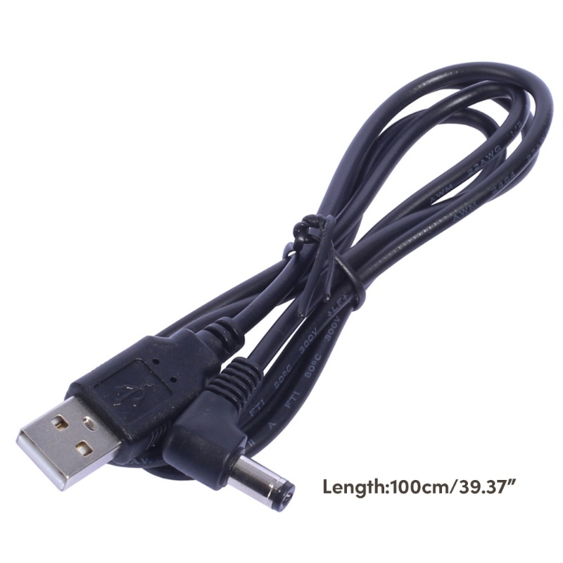1m USB to DC5.5 x 2.1mm Charging Cable for Electronic Piano LED Light Power Cord