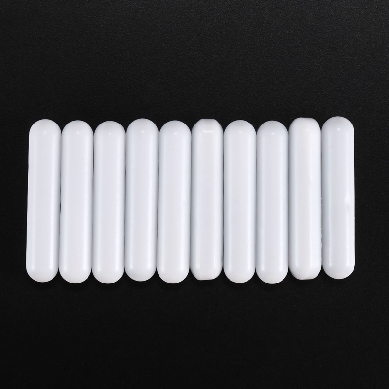10 Miếng PTFE Máy Khuấy Từ Tính Trộn Thanh Khuấy Phòng Thí Nghiệm Thanh Khuấy Nam Châm Thanh Khuấy Từ Tính (8X40mm)