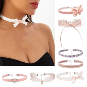 XGB Hợp Thời Trang Nhung Choker Trái Tim Mặt Dây Chuyền Vòng Cổ Cho Nữ Hoa Bướm Xương Đòn Dây Xích Cổ Tiệc Giáng Sinh Người Do Thái