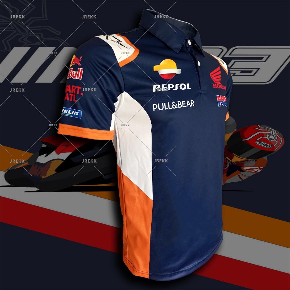 Áo Polo MotoGP Repsol Honda #MG0080 Marc Marquez Full In Size XS-3XL
