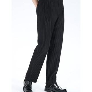 Miyake Xếp Ly Handmade Ba Lần Ép Nhà Vải Quần Nam Thường Ngày Côn Drap Quần Thẳng JF218