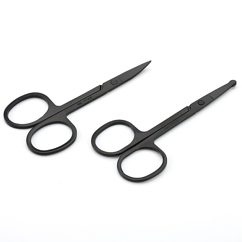 Kéo Mũi Tròn Inox Cắt Tỉa Tóc, Lông Mũi, Lông Mi, Lông Mày An Toàn